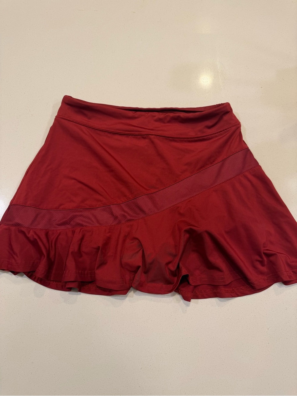 Women’s Maroon Ruffle Tennis/Golf Skirt